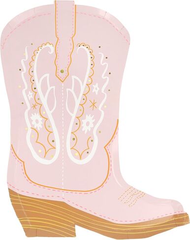 Meri Meri Cowboy Boot Plates (حزمة من 8) ، لوحات ورق رعاة البقر التي يمكن التخلص منها ، والأطعمة الساخنة والباردة ، والأطفال والكبار ، وشواء ، وأعياد الميلاد ، 4 طرق ملونة ، 8.625 "× 10.625" in Saudi Arabia