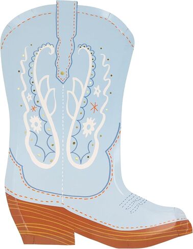 Meri Meri Cowboy Boot Plates (حزمة من 8) ، لوحات ورق رعاة البقر التي يمكن التخلص منها ، والأطعمة الساخنة والباردة ، والأطفال والكبار ، وشواء ، وأعياد الميلاد ، 4 طرق ملونة ، 8.625 "× 10.625" in Saudi Arabia