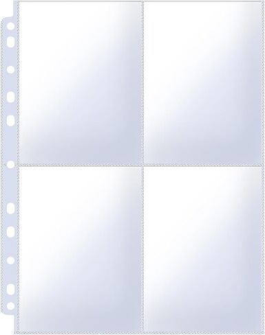 أكمام صور فائقة الشفافة تحمل 400 جيوب 3.5x5inch صفحات إعادة ملء الألبوم لثلاثة رنين رنين ، صفحات 4 جيب على الوجهين ، وأكمام بطاقة الحامي العلوية. in Saudi Arabia