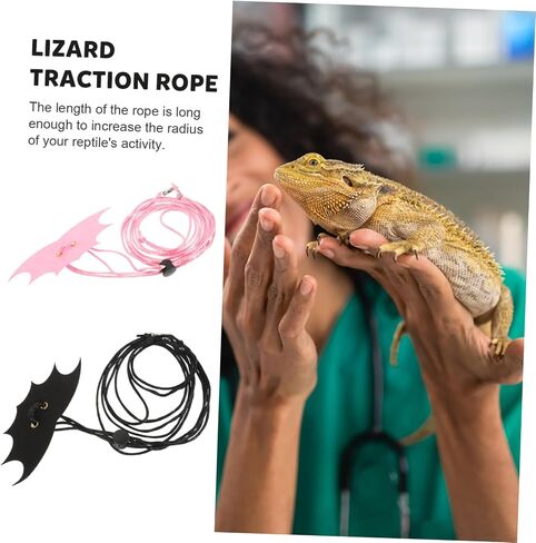 GALPADA Lizard Traction Rope Leash for Small Reptiles PET Harness for Green Iguanas and Squirrels Adjustable and Comfortable Design for Outdoor Use in Saudi Arabia