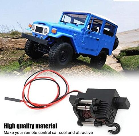 VBESTLIFE C34 RC Car Automatic Winch, 1/16 Scale Metal & Plastic Winch Kit with Screws for WPL C34 Off-Road RC Vehicle Recovery Accessory Upgrade Part in Saudi Arabia