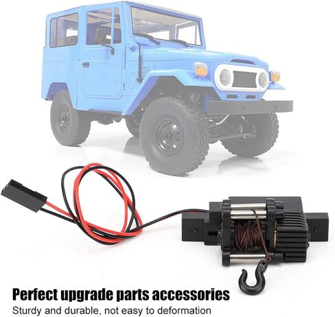 VBESTLIFE C34 RC Car Automatic Winch, 1/16 Scale Metal & Plastic Winch Kit with Screws for WPL C34 Off-Road RC Vehicle Recovery Accessory Upgrade Part in Saudi Arabia