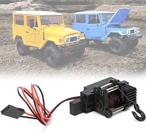 VBESTLIFE C34 RC Car Automatic Winch, 1/16 Scale Metal & Plastic Winch Kit with Screws for WPL C34 Off-Road RC Vehicle Recovery Accessory Upgrade Part in Saudi Arabia