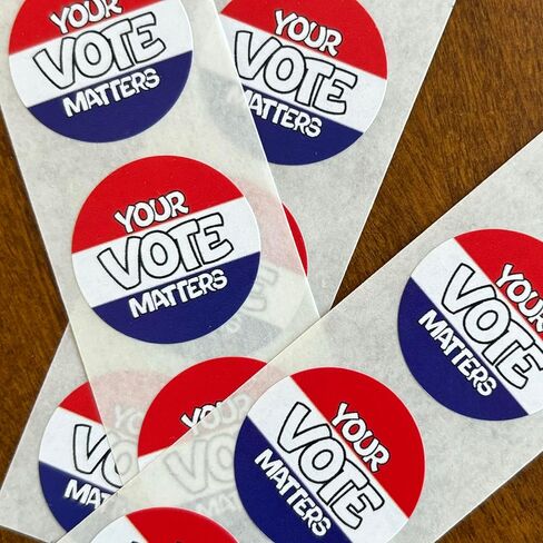 Your Vote Matters Stickers - Roll of 250 Stickers, Red, White & Blue in Saudi Arabia