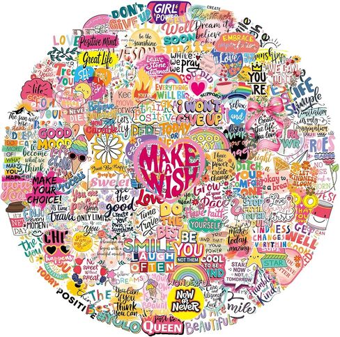 200PCS Inspirational Stickers, Transparent Motivational Water Bottle Stickers for Adults Students Teens Coworkers, Positive Affirmation Sticker for Scrapbook Planner Journal Vision Board Supplies in Saudi Arabia