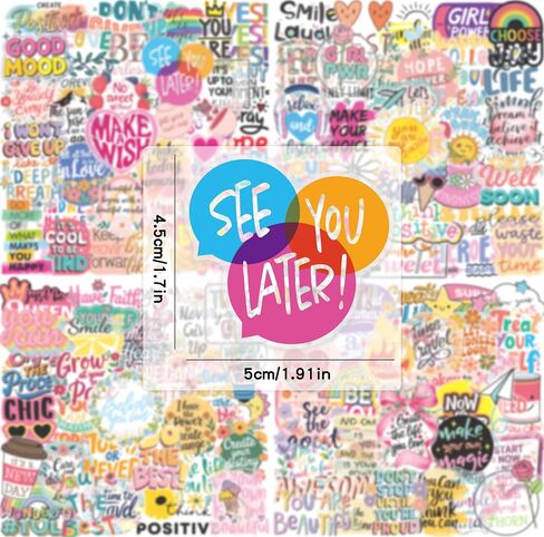 200PCS Inspirational Stickers, Transparent Motivational Water Bottle Stickers for Adults Students Teens Coworkers, Positive Affirmation Sticker for Scrapbook Planner Journal Vision Board Supplies in Saudi Arabia