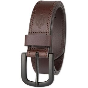 Dickies Men's Reinforced Leather 1 1/2 Inch Work Belt, Small, Brown in Saudi Arabia