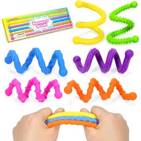 Fidget Toys Sensory Stick: Textured Sensory Toy Suitable for Children and Adults, Relieves Stress and Anxiety, Classroom Travel Essentials, 6PCS， Suitable for Autism and ADHD. in Saudi Arabia
