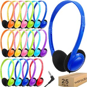 Kids Bulk Headphones for School Classroom 8 Pack, Computer Wired On-Ear Headphones 3.5mm Jack for Students Teens Toddler Childern and Adult(Multi Colors) in Kuwait