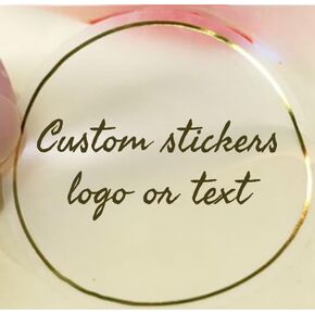 100-500pcs تخصيص ملصق PVC المضاد للماء الخاص بك ، تصميم شعار نص مخصصة لتصميم ملصقات واضحة للأعمال ، الزفاف ، عيد ميلاد وما إلى ذلك (مستطيل) in Kuwait