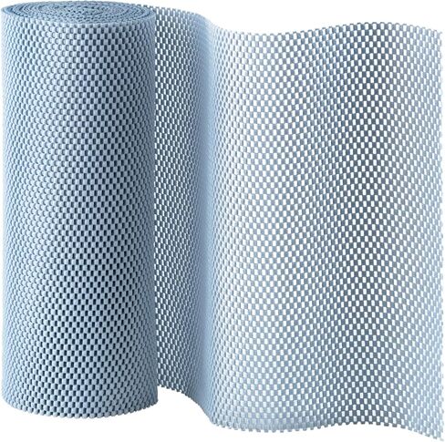 SteadMax Shelf Liner, 12 inches x 20 feet Non-Slip Ultra-Grip Mats for Kitchen or Bathroom Shelves, Cabinets, Pantry, Drawer Liner, Durable, Strong, Light Blue(1 Pack) in Kuwait