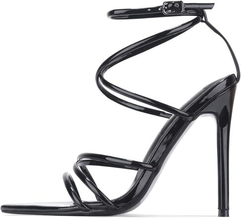 Cape Robbin Women's Strappy Pointy Open Toe Ankle Strap Stiletto Sandal-Ada in Kuwait