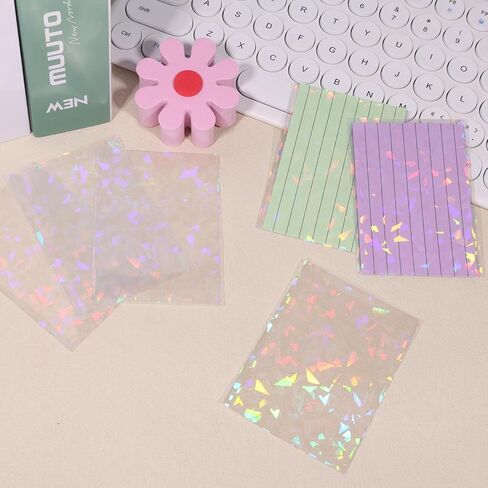 100pcs الأكمام البطاقة الهوغرافية ، شكل الحصى الوردي Kpop photocard حامل بطاقة الصورة الأكمام صورة حماية حماية رقائق رقائق لبطاقات التداول لبطاقات التداول in Saudi Arabia