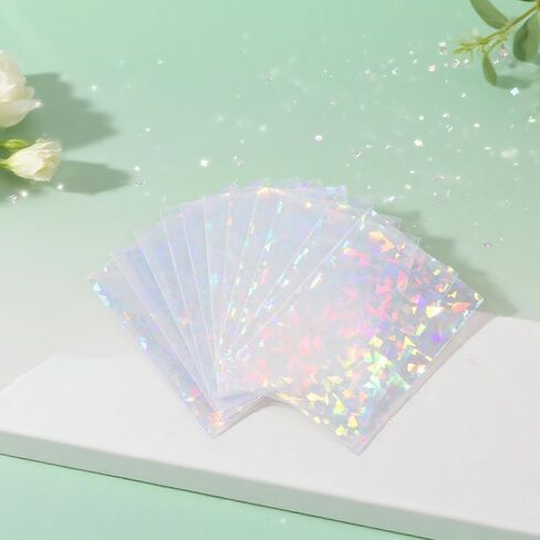 100pcs الأكمام البطاقة الهوغرافية ، شكل الحصى الوردي Kpop photocard حامل بطاقة الصورة الأكمام صورة حماية حماية رقائق رقائق لبطاقات التداول لبطاقات التداول in Saudi Arabia