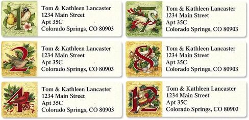 Holiday Magic Gnome Personalized Return Address Labels Set of 144, Round Self-Adhesive, Flat-Sheet Labels, by Colorful Images in Saudi Arabia