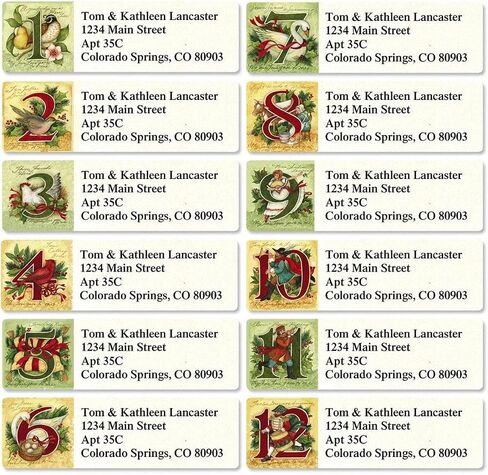 Holiday Magic Gnome Personalized Return Address Labels Set of 144, Round Self-Adhesive, Flat-Sheet Labels, by Colorful Images in Saudi Arabia