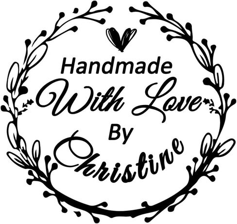 Wedding Business Stamper Personalized Custom 42mm Round Handmade with Love by Name Design Family Monogram Signature DIY Invitation Card Return Name Address Stamp in Saudi Arabia
