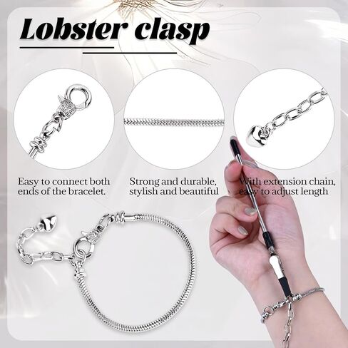 16 PCS سلسلة سوار سوار سوار سوار قابل للتعديل مع سلسلة سوار سوار DIY القابلة للتعديل للنساء للنساء لصنع المجوهرات in Kuwait