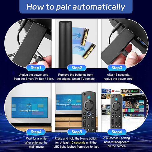 Replacement Voice Remote Control Fit for ANZ Fire Smart TVs Stick (2nd Gen&3rd Gen&Lite&4K&2020 Release), Smart TVs Cube (1st Gen&2nd Gen), Smart TVs 3rd Gen in Saudi Arabia