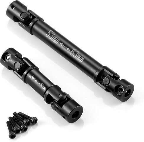 Steel Front Rear Drive Shaft 53mm 32mm RC Driveshaft Upgrade Parts for Axial 1/24 SCX24 GX470 RC Crawler Car in Saudi Arabia
