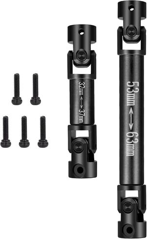 Steel Front Rear Drive Shaft 53mm 32mm RC Driveshaft Upgrade Parts for Axial 1/24 SCX24 GX470 RC Crawler Car in Saudi Arabia