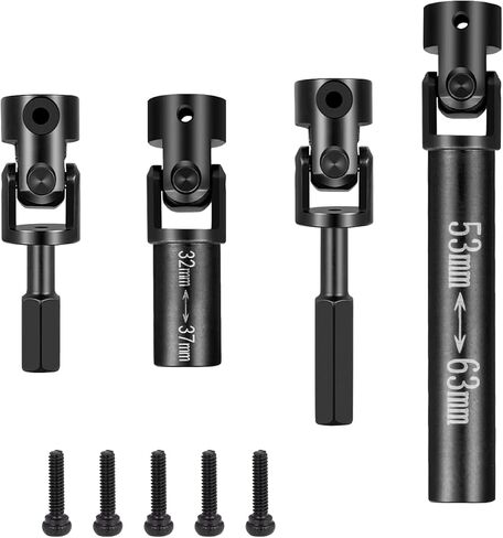 Steel Front Rear Drive Shaft 53mm 32mm RC Driveshaft Upgrade Parts for Axial 1/24 SCX24 GX470 RC Crawler Car in Saudi Arabia