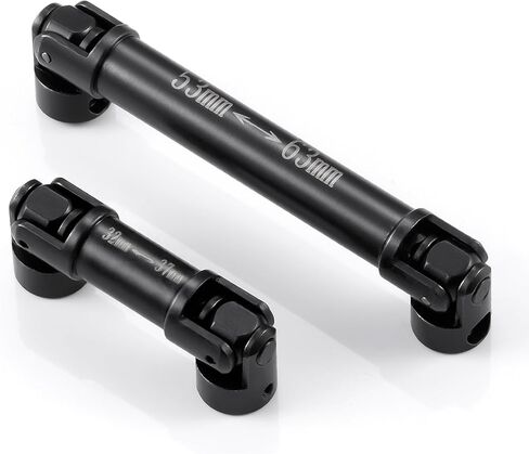 Steel Front Rear Drive Shaft 53mm 32mm RC Driveshaft Upgrade Parts for Axial 1/24 SCX24 GX470 RC Crawler Car in Saudi Arabia