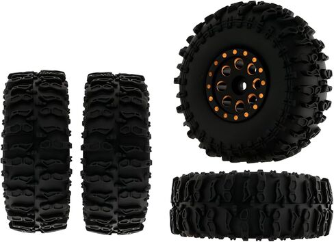 1.0 Brass Wheel and Tire Beadlock Rim for 1/24 SCX24 AX24 FCX24 1/18 FCX18 TRX4M Hobbyplus Series RC Crawler Upgrades Parts in Saudi Arabia