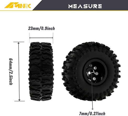 1.0 Brass Wheel and Tire Beadlock Rim for 1/24 SCX24 AX24 FCX24 1/18 FCX18 TRX4M Hobbyplus Series RC Crawler Upgrades Parts in Saudi Arabia