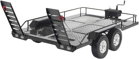 1/10 RC Trailer Accessory with Four Tires, High Bearing Capacity Anti Skid RC Trailer, Easy Install Cool Look for TRX4 Scx10 90046 90047 CC01 D90 D110 RC Car in Saudi Arabia