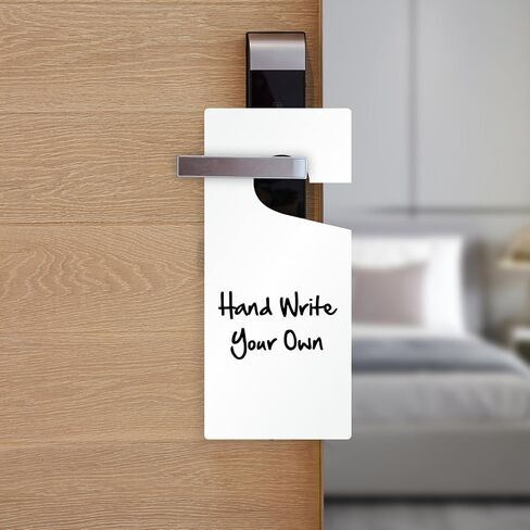 SmartSign (حزمة من 25) فارغة بعلامات شماعات الكتابة على الباب - 4 "× 9" ، 15 مل فينيل ، أبيض ، سهل العرض in Saudi Arabia