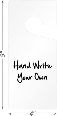 SmartSign (حزمة من 25) فارغة بعلامات شماعات الكتابة على الباب - 4 "× 9" ، 15 مل فينيل ، أبيض ، سهل العرض in Saudi Arabia