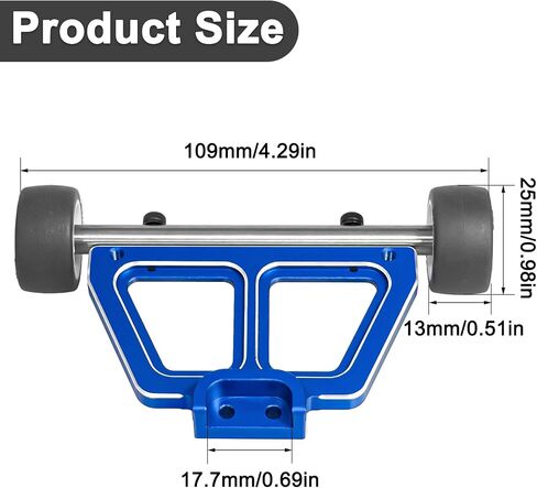 RC Wheelie Bar Blue Wheelie Bar Upgrade Parts for Traxxas Mini XRT VXL-3S 108076-1 Mini Maxx BL-2s 107154-1 in Kuwait