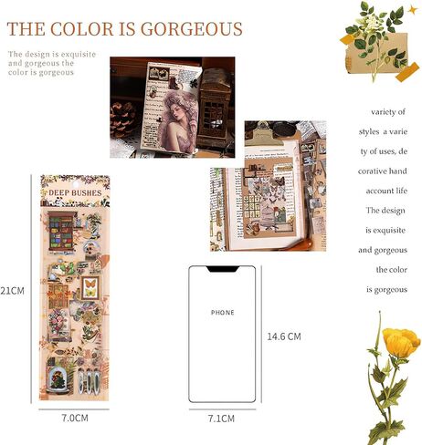 426 PCS/24 Sheets ملصقات لـ Scrapbooking ، ملصقات لملصقات Scrapbooking Journess for Scrapbooking Art Journal Journal Accessories in Saudi Arabia
