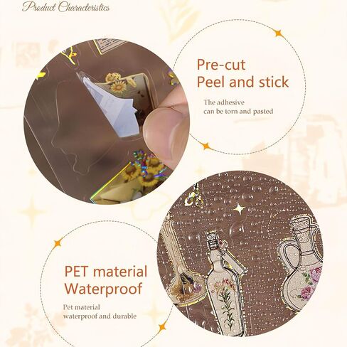 426 PCS/24 Sheets ملصقات لـ Scrapbooking ، ملصقات لملصقات Scrapbooking Journess for Scrapbooking Art Journal Journal Accessories in Saudi Arabia
