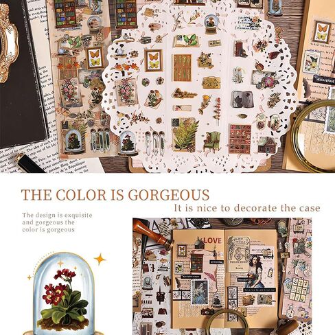 426 PCS/24 Sheets ملصقات لـ Scrapbooking ، ملصقات لملصقات Scrapbooking Journess for Scrapbooking Art Journal Journal Accessories in Saudi Arabia