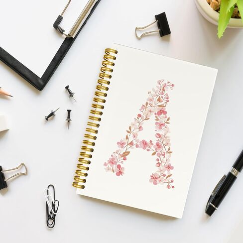Pink Cute Spiral Notebook Journal ، Preppy Floral Oriter Erttion e دفاتر اليومية الشخصية ، الهدايا المترتبة على الفتيات ، غلاف نباتي حلزوني محمول 5.5 × 8.3 in Kuwait