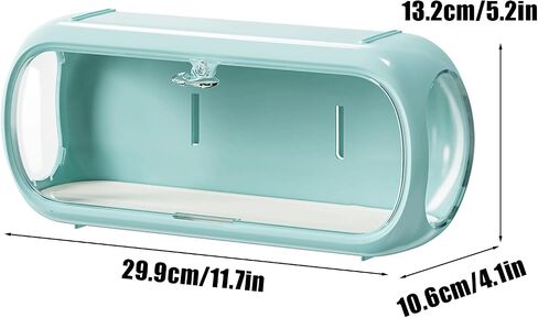 Display Case for Figures Long Style, Clear Space Pod Figure Storage Box, Acrylic Display Box with Magnetic Door Suitable for Pop Mart, Lego Collectibles Action Figures (Blue) in Saudi Arabia