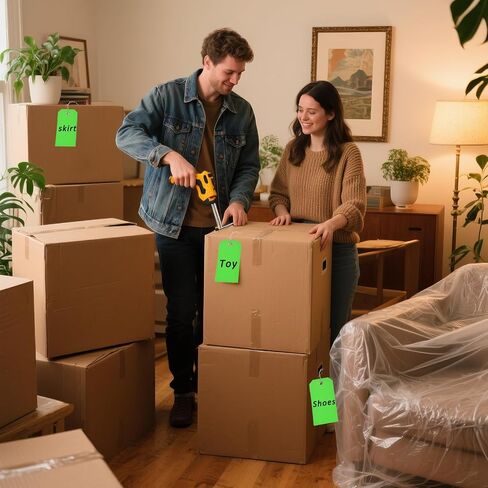 60pcs علامات الشحن البلاستيكية مع روابط سلكية - علامات شنق مقاومة للماء للفراغات لوضع العلامات ، 4 3/4 "× 2 3/8" - مثالية للمعدات في الهواء الطلق ، وأجزاء السيارات ، والأمتعة ، والجراج والمخزون in Kuwait