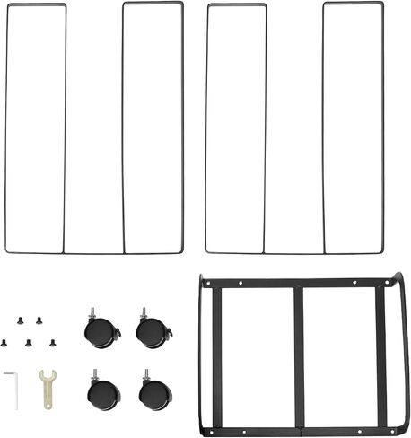 Qwork Heavy-Duty Carbon Steel Carton Rack مع عجلات قابلة للقفل ، 12.2 × 10.2 × 17.1 بوصة ، 220 رطلاً سعة in Saudi Arabia