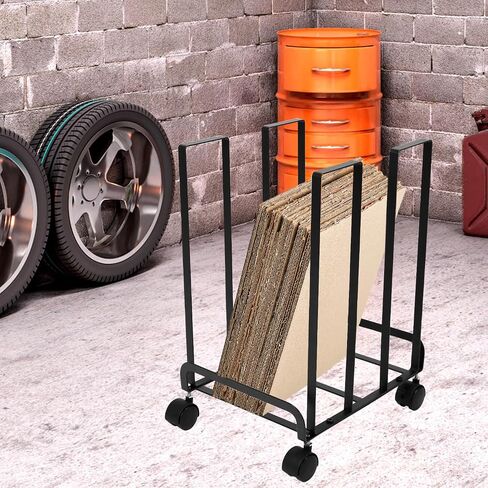 Qwork Heavy-Duty Carbon Steel Carton Rack مع عجلات قابلة للقفل ، 12.2 × 10.2 × 17.1 بوصة ، 220 رطلاً سعة in Saudi Arabia