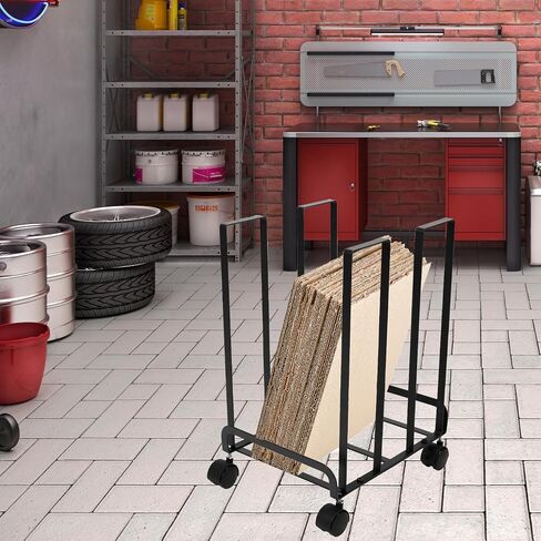 Qwork Heavy-Duty Carbon Steel Carton Rack مع عجلات قابلة للقفل ، 12.2 × 10.2 × 17.1 بوصة ، 220 رطلاً سعة in Saudi Arabia