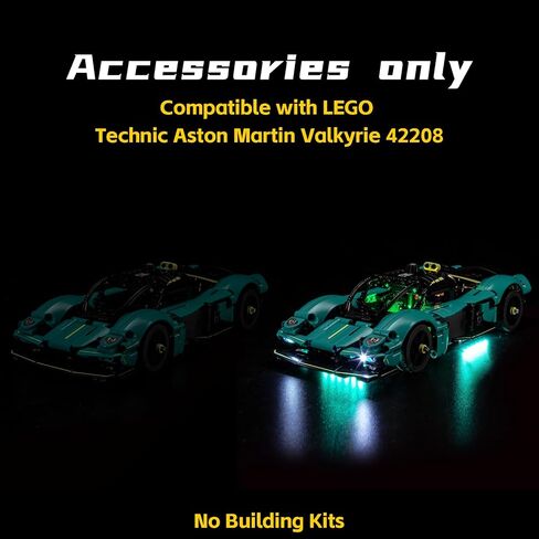 BrickBling LED Light Kit Compatible with Lego Technic Aston Martin Valkyrie 42208 - Not Come with Car (Classic Version Light) in Saudi Arabia