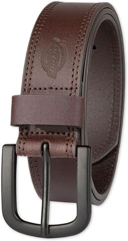 Dickies Men's Reinforced Leather 1 1/2 Inch Work Belt, Small, Brown in Saudi Arabia