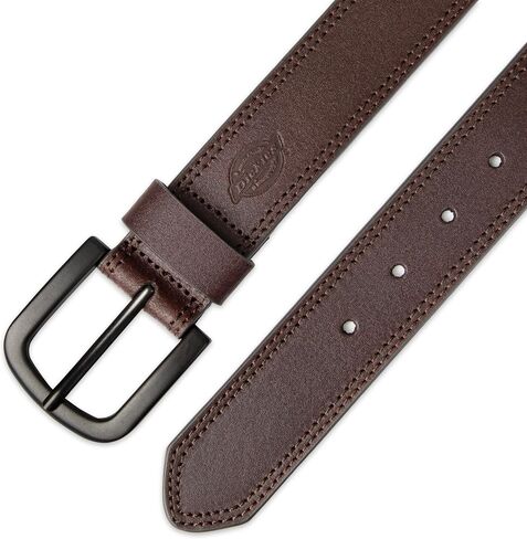 Dickies Men's Reinforced Leather 1 1/2 Inch Work Belt, Small, Brown in Saudi Arabia