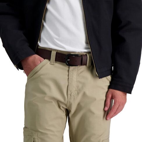 Dickies Men's Reinforced Leather 1 1/2 Inch Work Belt, Small, Brown in Saudi Arabia
