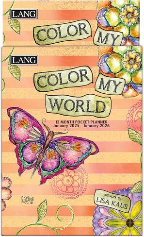 Lang Companies, Color My World Monthly 2026 Pocket Planner, 4.9'' X 6.6'', Weekly Calendar with Wire-O Binding in Saudi Arabia
