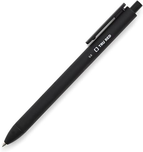 Staples Tru Red Red Retractable Ascle Dry Gens Point 0.5mm BLK ، 5/PK in Saudi Arabia