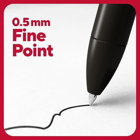 Staples Tru Red Red Retractable Ascle Dry Gens Point 0.5mm BLK ، 5/PK in Saudi Arabia