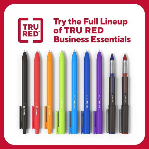 Staples Tru Red Red Retractable Ascle Dry Gens Point 0.5mm BLK ، 5/PK in Saudi Arabia
